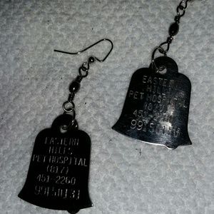 Dog tag earrings